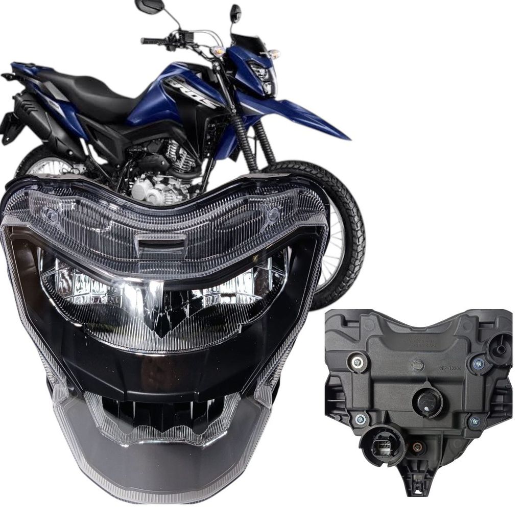 FAROL BLOCO OPTICO BROS 160 2025 TITAN 160 2025 FAN 2025 XRE 190 250 TORNADO 250 PLUG IN PLAY