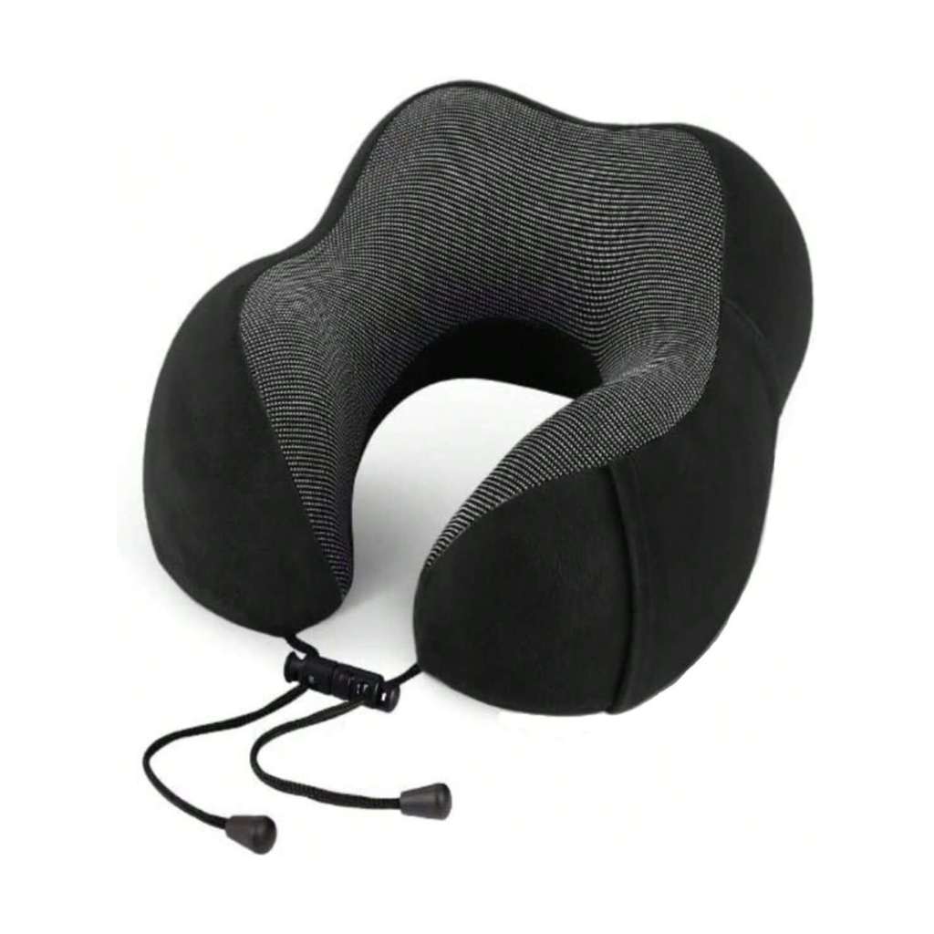 Almofada De Viagem Travesseiro Para Pescoço Com Espuma Viscoelástica Ajustável Ergonômico Para Descanso E Conforto