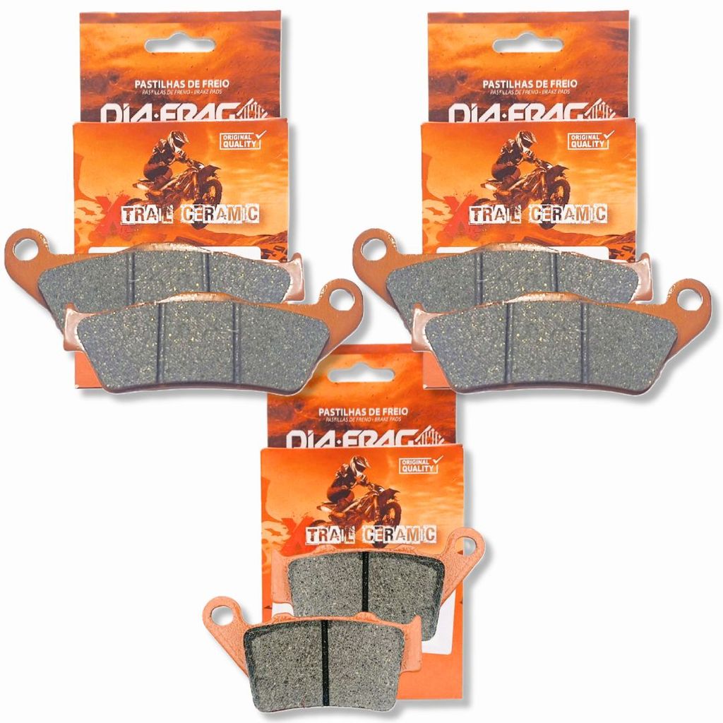 Kit Pastilhas de Freio Xtz 660 Teneré Diafrag Sinterizada Cerâmica
