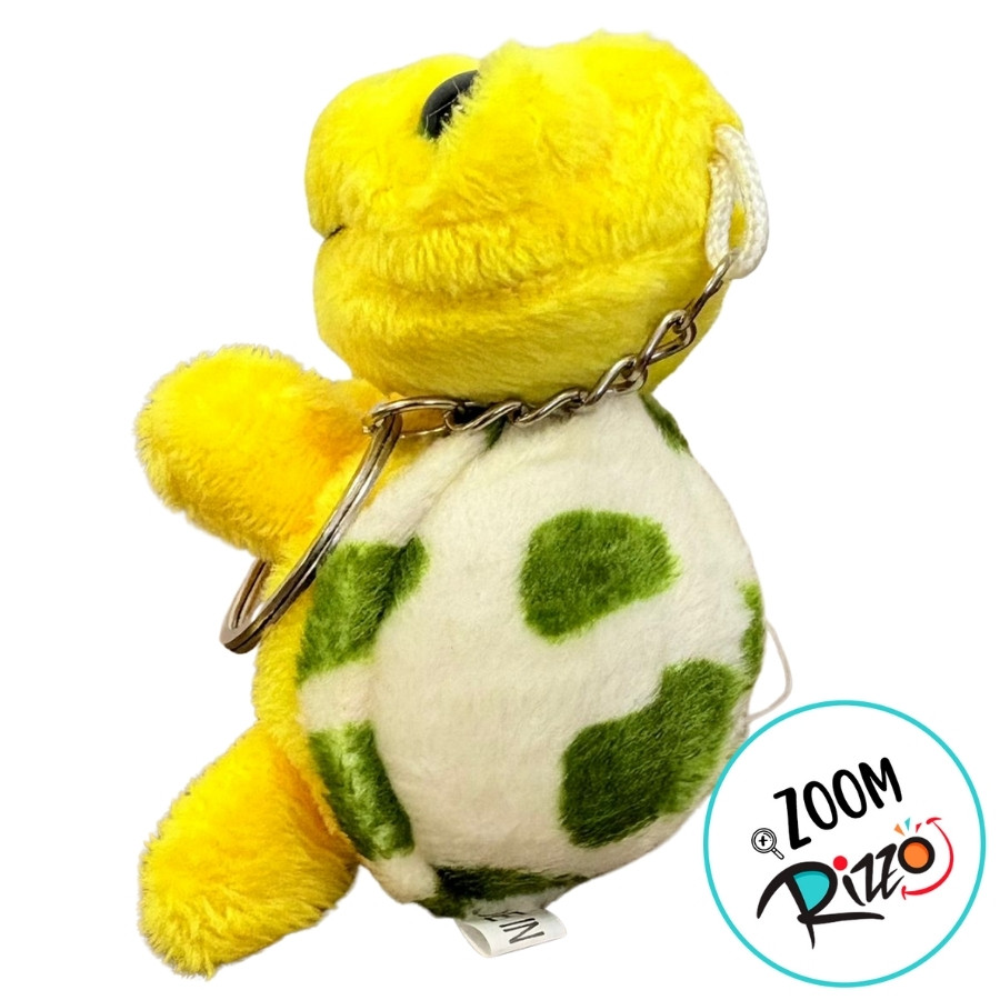 Chaveiro de Pelúcia Tartaruga - Amarelo - 5x8x4cm - 1 unidade - Rizzo