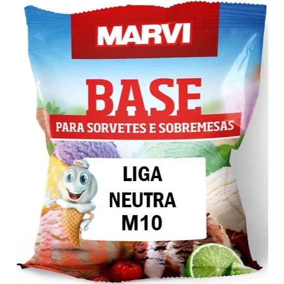 Liga Neutra M10 Marvi 1kg Estabilizante Para Sorvetes, Picolés, Açaí e Sobremesas Geladas