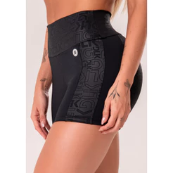SHORT FITNESS FEMININO COM RECORTES LOGOMANIA REFLECTIONS DLK