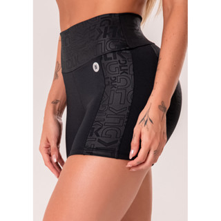 SHORT FITNESS FEMININO COM RECORTES LOGOMANIA REFLECTIONS DLK em Oferta na Shopee