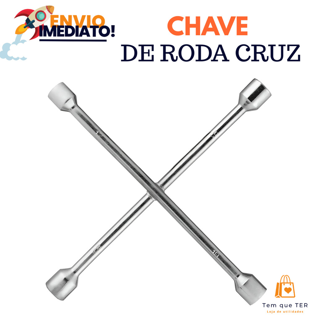 Chave De Roda Tipo Cruz Estrela Reforçada Para Carro E Caminhonete em Oferta na Shopee