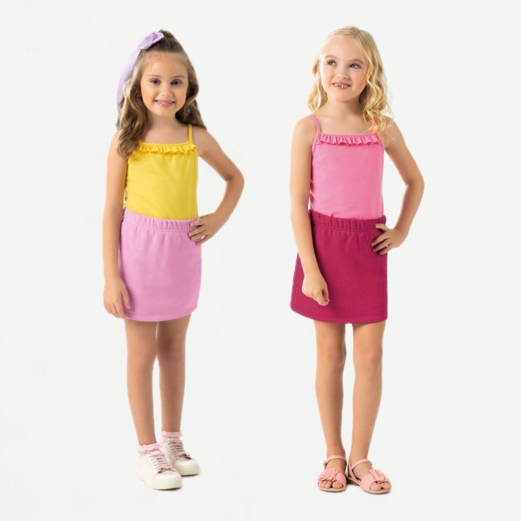 Regata de Alcinha Feminina Infantil Vivi em Cotton Básica