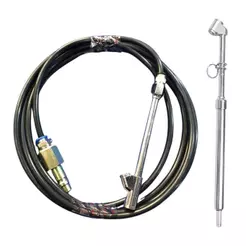Kit Calibrador Inflador de Pneus Caminhão com Mangueira 15 Metros Conectores para Ar Comprimido