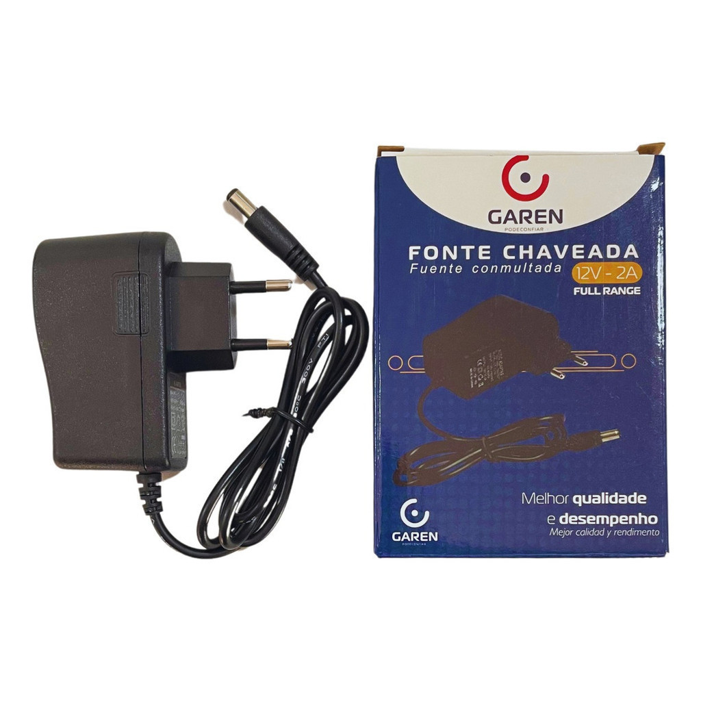 Fonte de Alimentação 12V 2A Bivolt para CFTV Compatível Garen MCM — imagem 2 de 2