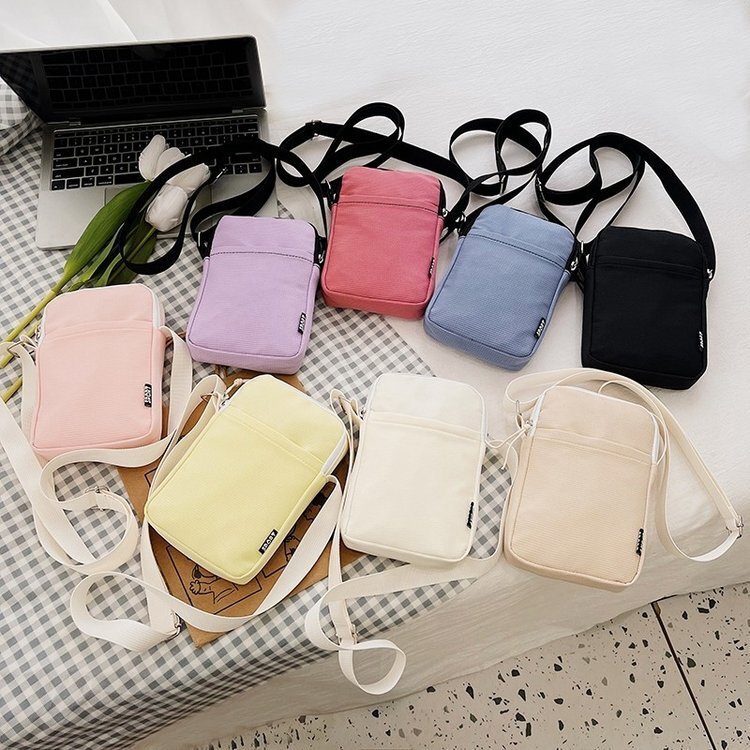[Design Antifurto] Bolsa de Ombro Masculina/Feminina para Celular/Multicamada/Nylon Impermeável