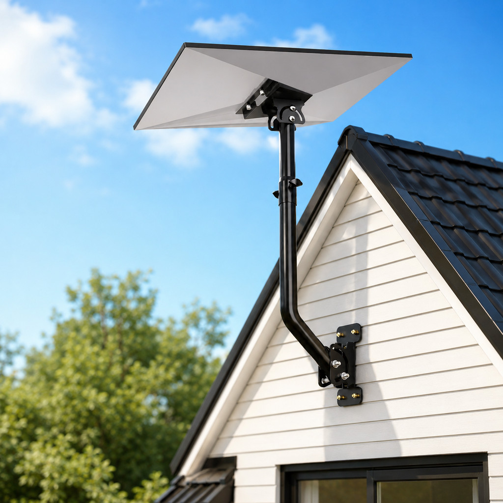 Base Suporte para Antena Starlink Instalação em Parede Ajustável Giro 180 Graus Estrutura Reforçada ASL-SP3200