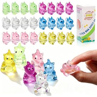 Brinquedos Antiestresse Squishy de Unicórnio, Pacote com 24 Mini Squishies para Crianças, Brinquedos de Apertar, Lembran
