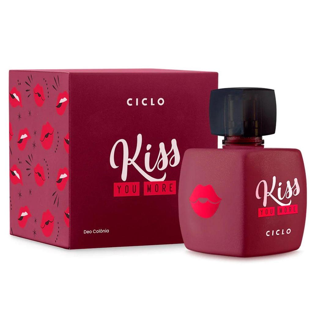 Perfume Deo Colônia Kiss You More Caixa Feminino 100ml Ciclo Cosmeticos
