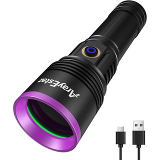 Lanterna UV de 20W 365nm, Lanterna de Luz Negra com Lente de Filtro, Luz UV LED Recarregável USB-C de Alta Potência para