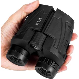Binóculos Compactos Occer 12x25 para Adultos e Crianças, Binóculos à Prova d'Água com Grande Ocular e Visão em Baixa Lum
