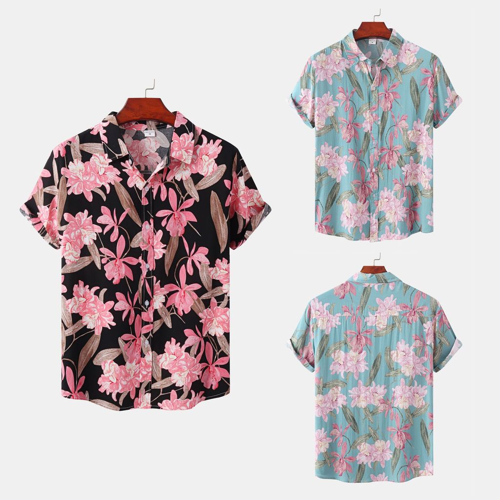 Camisa Masculina Com Estampa Floral De Praia E Verão 2022