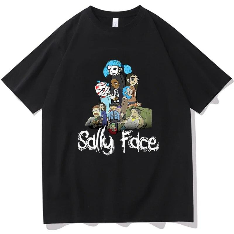 Camiseta Masculina Feminina Oversized Estampa Personagens Completos Sally Face, Camiseta Streetwear Estampa Grupo