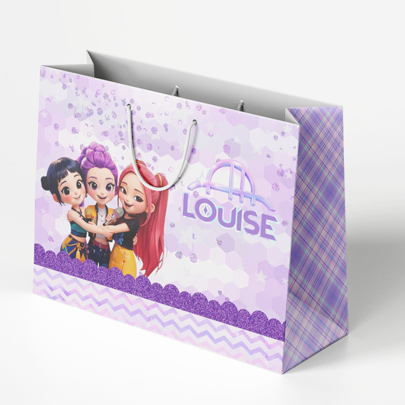 Sacolinha Sacola Personalizada | Chá de bebe | Lembrancinha Guerreiras do Kpop 3