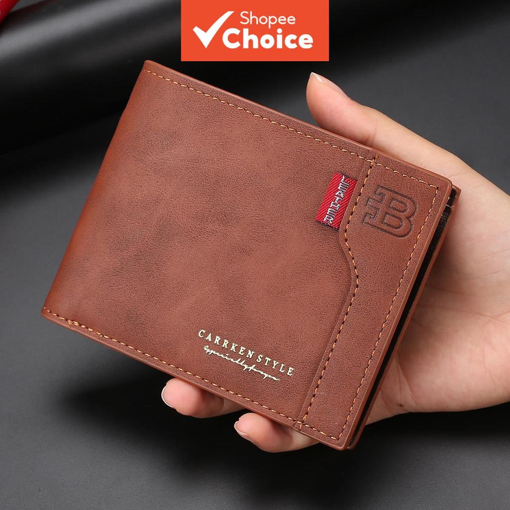 Carteira masculina multifuncional para dinheiro com clipe, porta-cartões compacto e casual | Essencial de viagem leve e