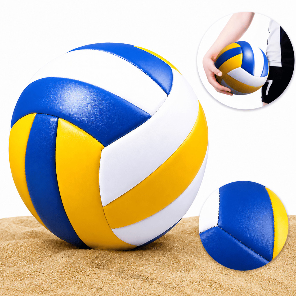 Bola De Vôlei Profissional 22cm PVC Costurada Para Quadra Praia E Lazer