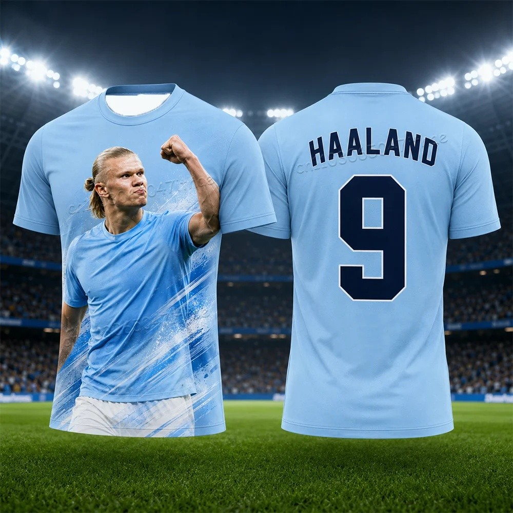 Noruega No . 9 Haaland 3D Impresso Comemorativo Fã Camisa Verão Adulto Masculino Leve Jaqueta De Futebol Treinamento Esp