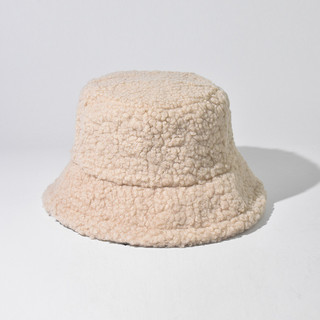 Chapéu de pescador em pele de carneiro, quente e versátil, forrado com lã, de cor sólida, estilo chapéu de lã.   WQFY