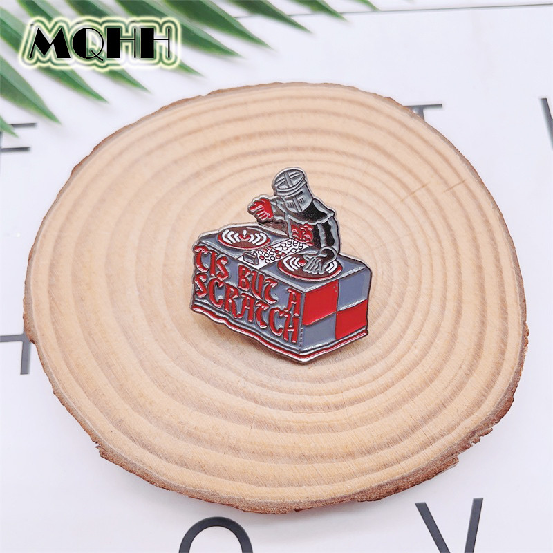 MQHH Criativo Rock Music Broche DJ Mesa Disco Liga Crachá Acessórios Exclusivos Joias Presentes