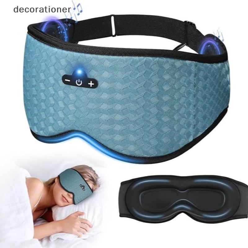Imagem Decorador 3D Sleep Eye Mask Fones De Ouvido Sem Fio Macios Ajustáveis Laváveis Para Travessas Laterais Meditação Viagem 