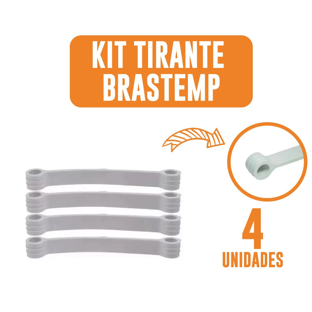 Kit 4 Tirantes compativel com a Lavadora Brastemp Cônsul 7 a 12 kg 11CM
