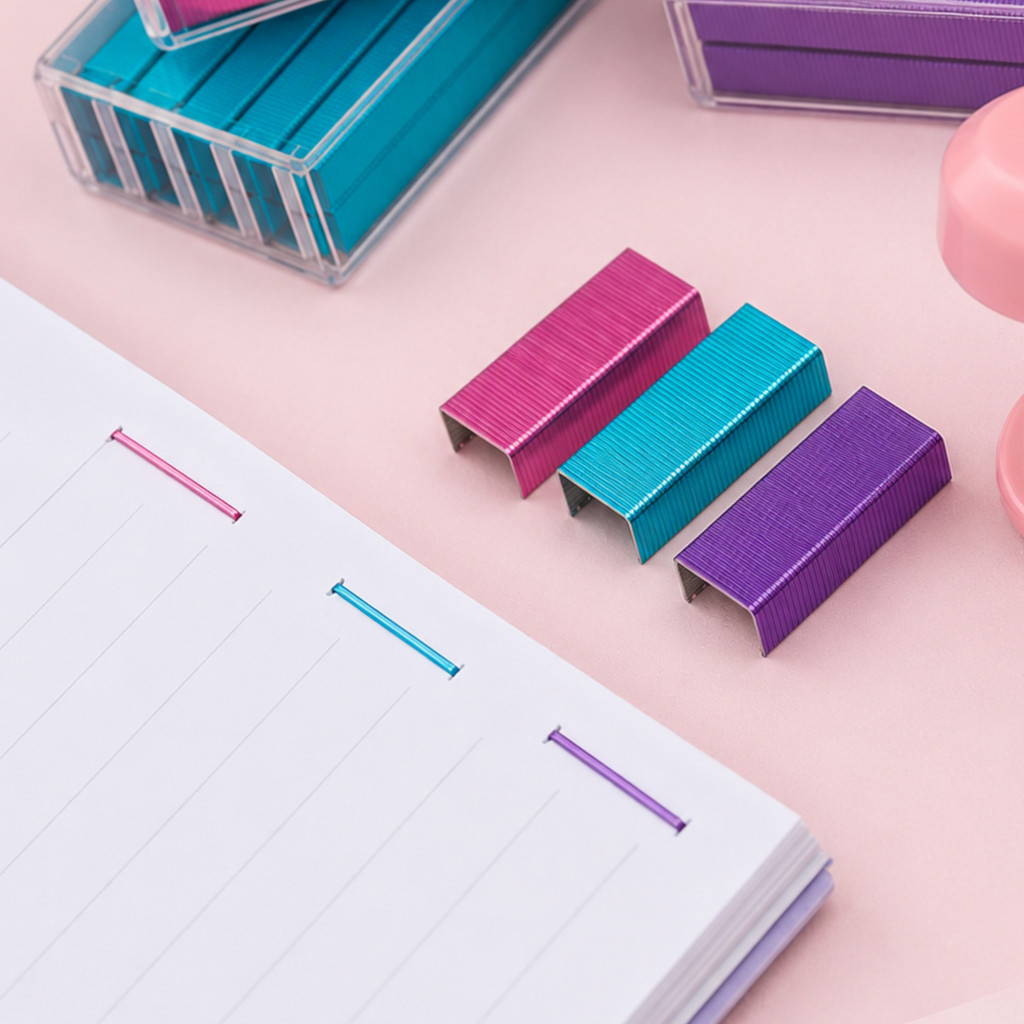 Kit com 3 Grampos para Grampeador Colorido 26/6 1000Un Galvanizado- BRW — imagem 2 de 2