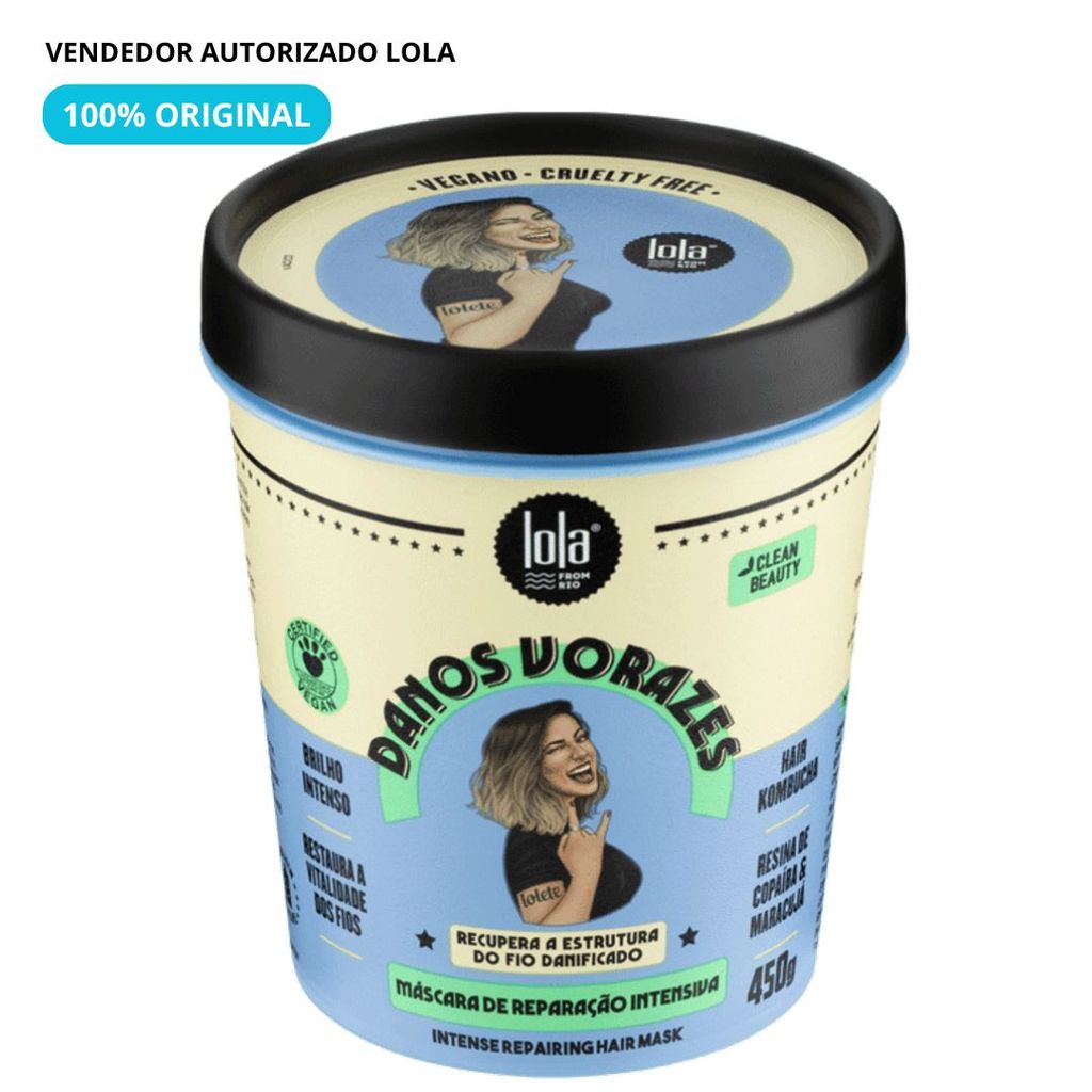 Máscara De Reparação Intensiva Danos Vorazes - 450g  Lola Cosmetics