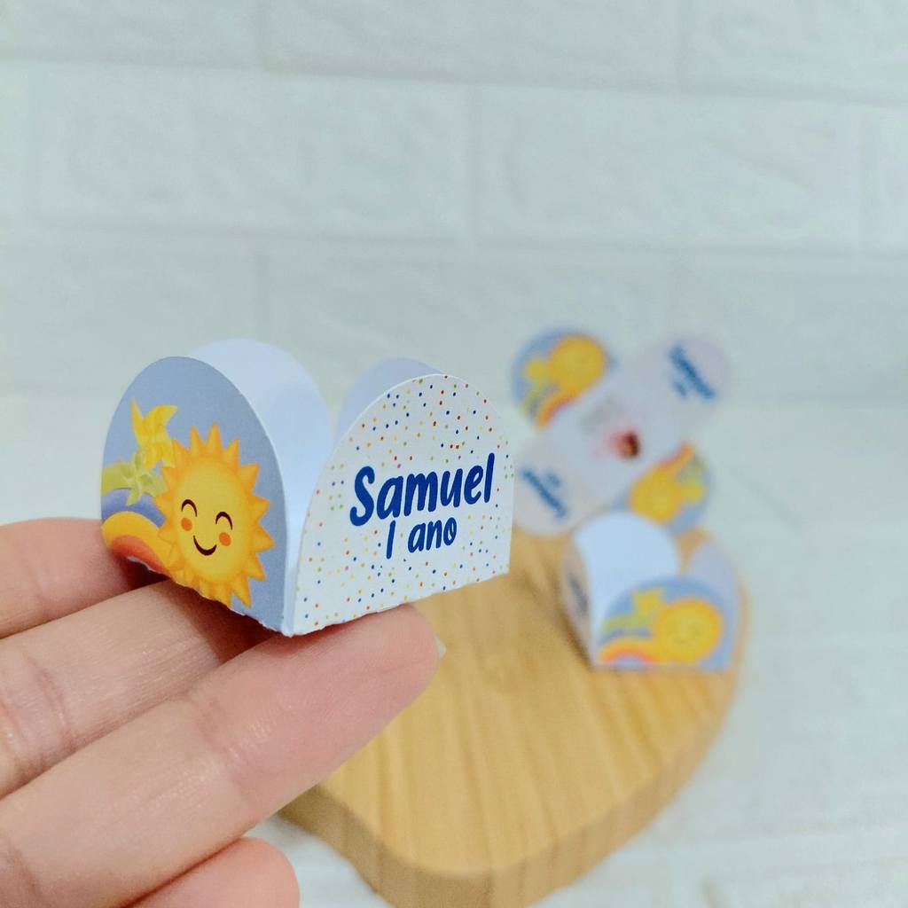 Forminha para Docinho 365 Sorrisos Azul Kit Festa Personalizada Para Lembrancinhas e Decoração de Aniversario