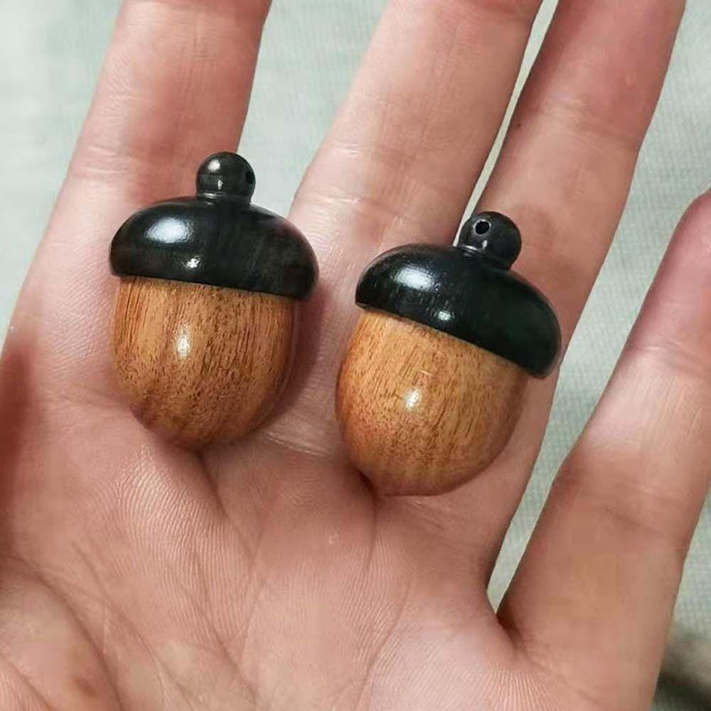 MSEADA Estojo Para Comprimidos De Viagem Recipiente Portátil Em Formato De Bolota De Sândalo Organizador De Cápsulas