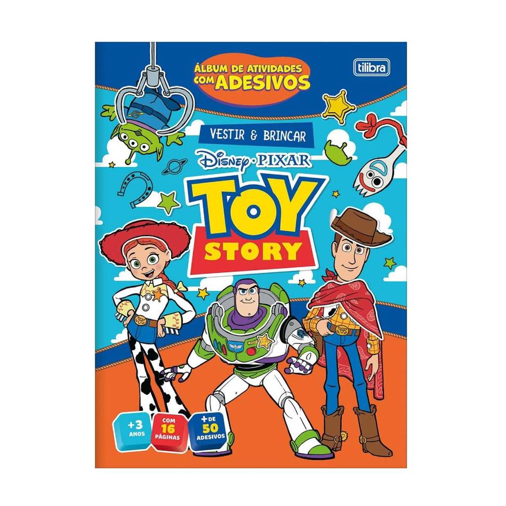 Caderno de atividades Vestir e Brincar Toy Story com 8 folhas 407224 Tilibra
