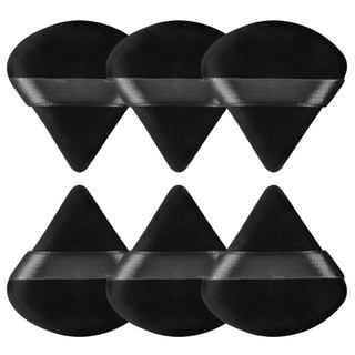 Pimoys 6 Pcs Esponja de Maquiagem em Veludo, Puff Triangular Macio para Pó Solto
