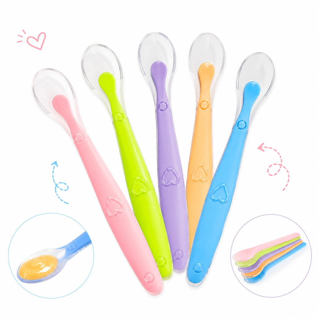 Colher de Silicone para Bebê  Alimentação Segura