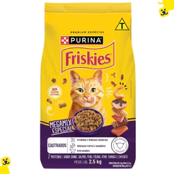 Ração Gato Friskies Megamix para Gatos Castrados 2,5kg