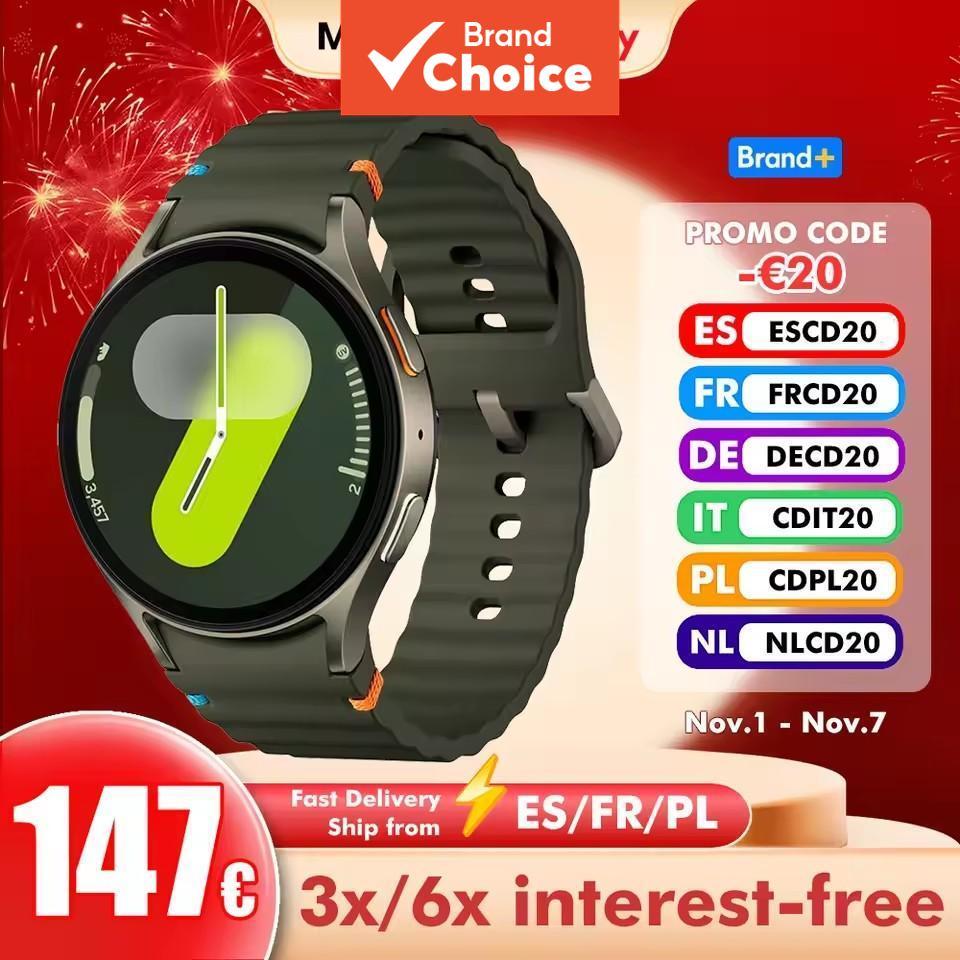 (Prata) para Samsung Galaxy Watch 7 Homens Smartwatch Relógio Inteligente Mulheres Bt Telefone Chamada DIY Faces sem Fio