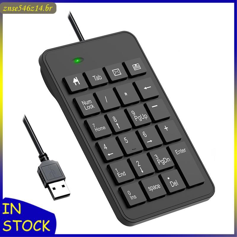 [Rbw] Teclado Numérico Com Fio , USB 23 Teclas , Acessórios De Contabilidade Financeira Para Laptop , PC , Computador