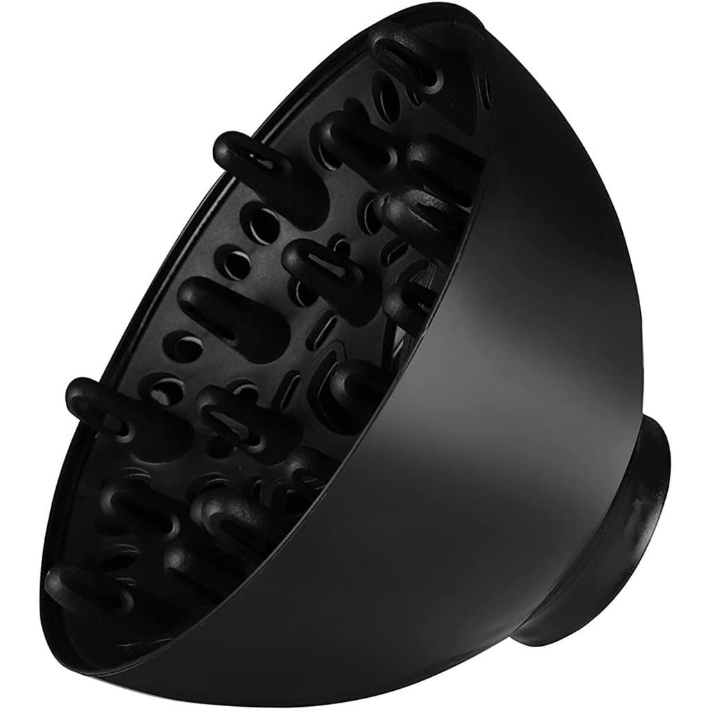 Difusor Preto Adaptável para Secadores de Cabelo, Universal para Cabelos Cacheados, Cuidados com o Cabelo, Difusores par