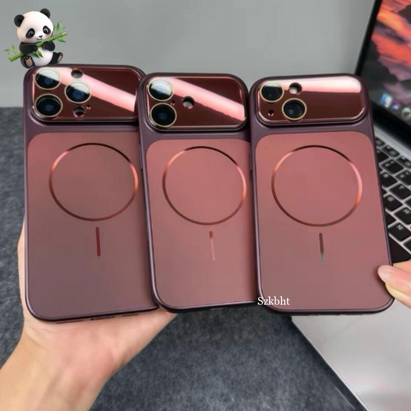 Capa Protetora Gradiente Gravada A Laser Original AG Para iPhone 14 15 16 17 18 Pro Max MagSafe De Carregamento