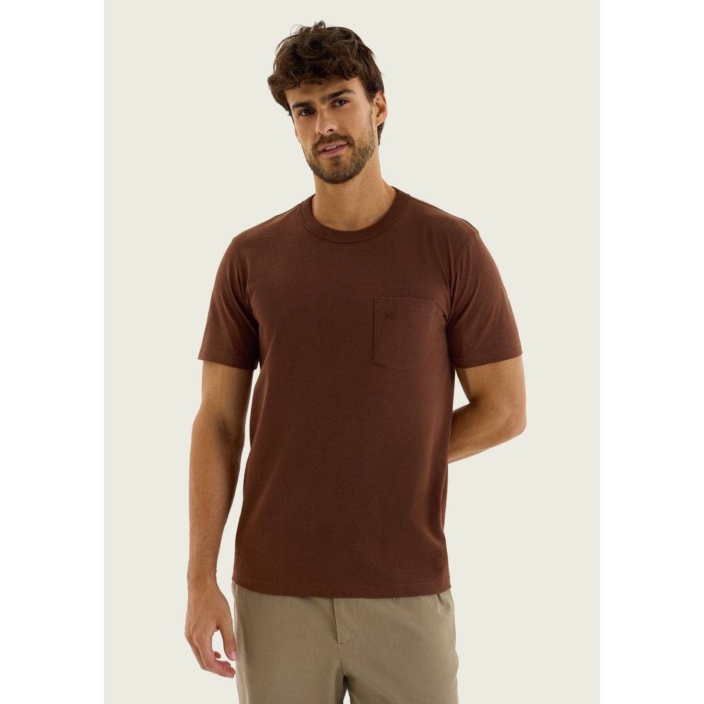 Camiseta Masculina Manga Curta Com Bolso