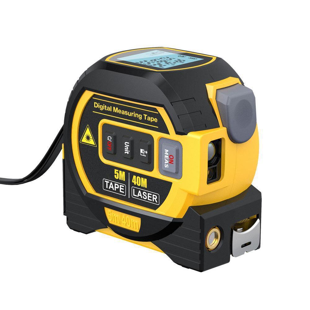 Medidor de distância a laser três em um, trena de aço, instrumento de medição a laser, régua a laser portátil, modelo al