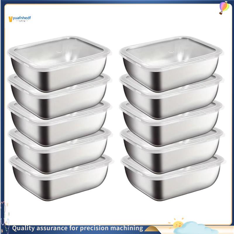 Tampas Flip-Top De Aço Inoxidável , 10 Peças , Recipientes De Armazenamento De Alimentos , Organizadores De Geladeira Re