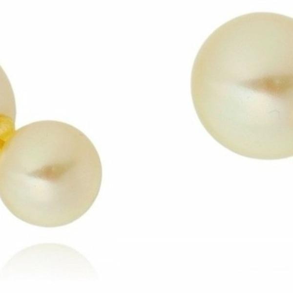 Brincos Feminino Tarraxa Perola Dupla Acessórios Moda Minimalista Elegante Delicado - CD10076