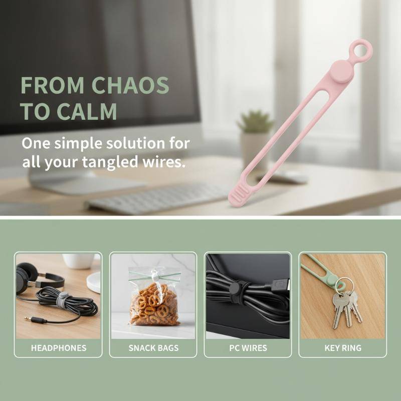 { YAN } Silicone , Abraçadeiras , Tiras De Cabos , Organizador Reutilizáveis , Viagens , Laços Organizadores De Fios (Mu