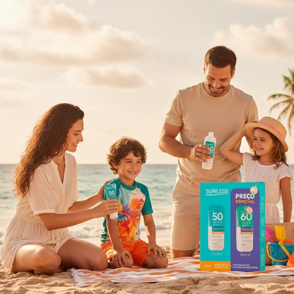 Protetor Solar Sunless FPS 50 e Protetor Solar Kids FPS 60 120g Cada · foto 2