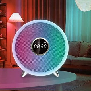 Inteligente Bluetooth áudio colorido atmosfera luz alto-falante sem fio casa portátil despertador Desktop criativo alto-