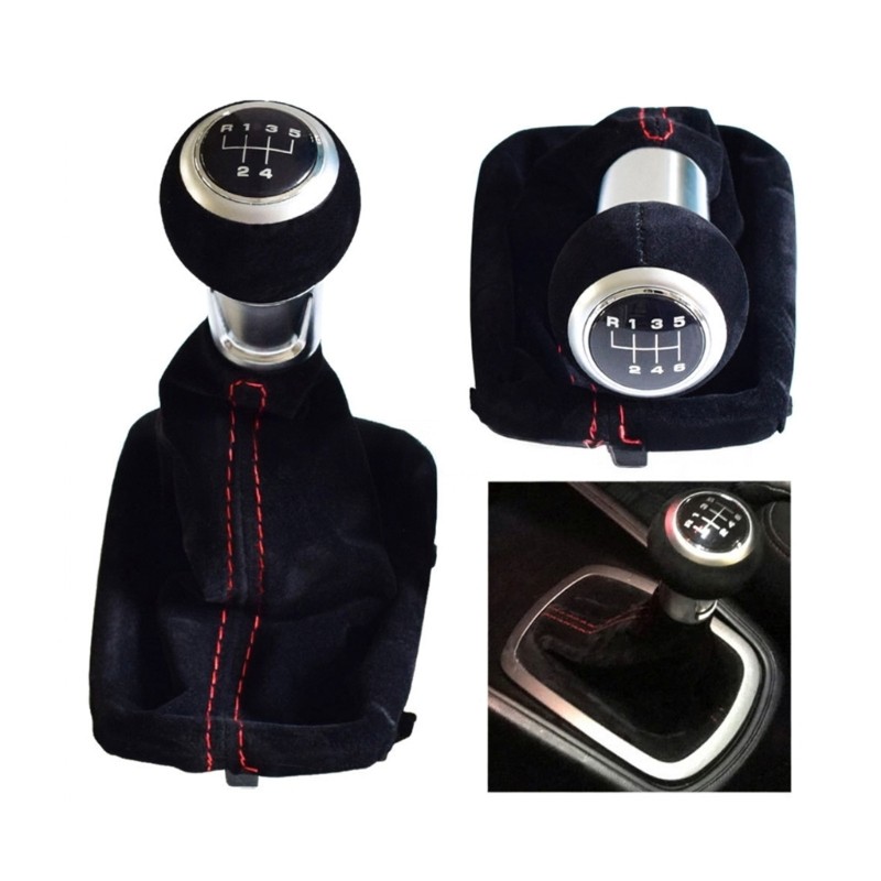 GOO 5 6 Velocidades Gear Varanda Shifter Knob Gaiter Gaitor Boot Cover Para Interior Do Carro