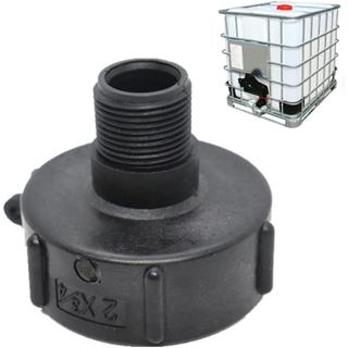 Adaptador para Tanque IBC, Adaptador de Drenagem 2" NPT Rosca Fina para 3/4" Rosca Externa Conector de Mangueira de Jard