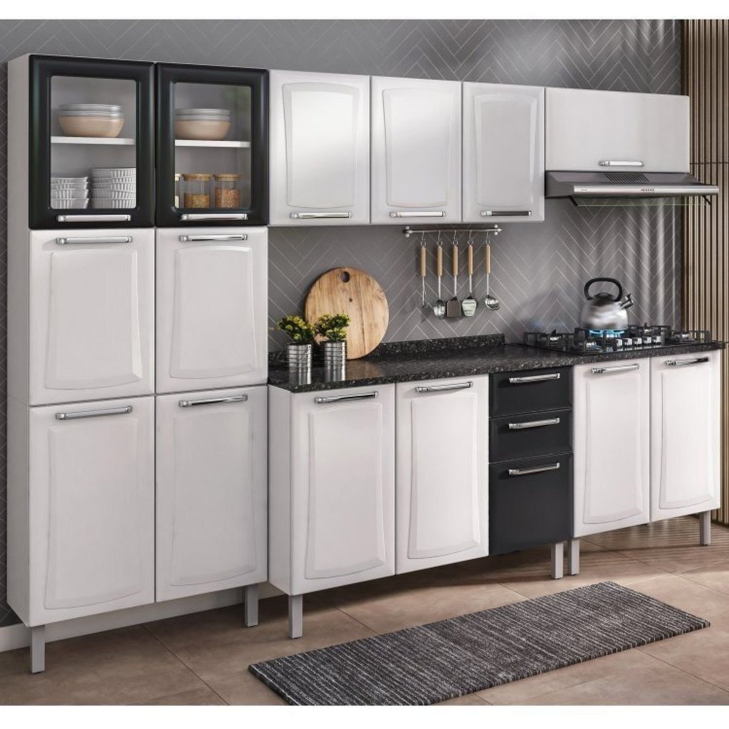 Cozinha Completa Modulada 5 Peças 15PORTAS 2 Gavetas Tarsila Itatiaia Branco