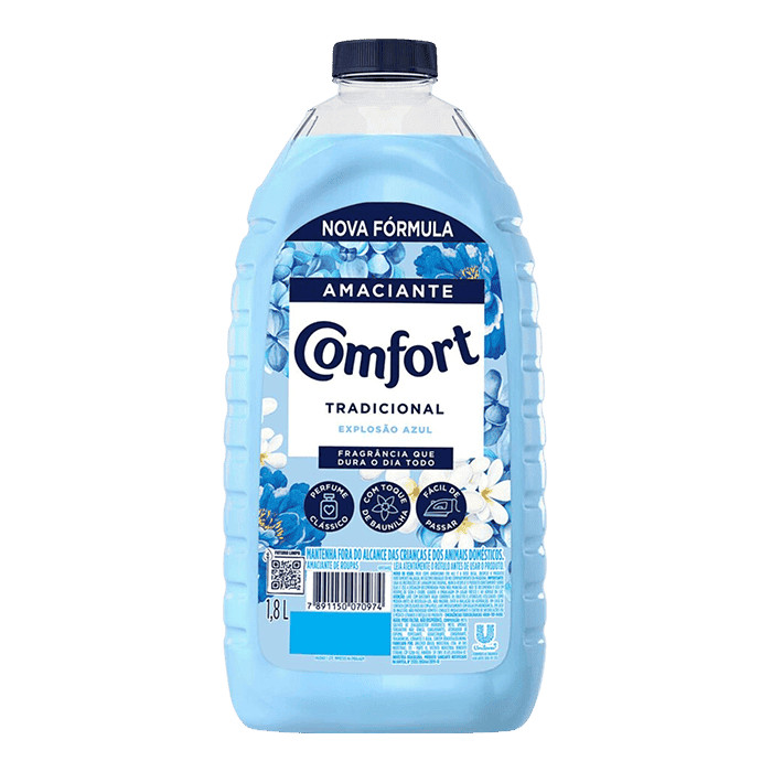 Comfort Amaciante Diluido Tradicional Explosão Azul 1.8L